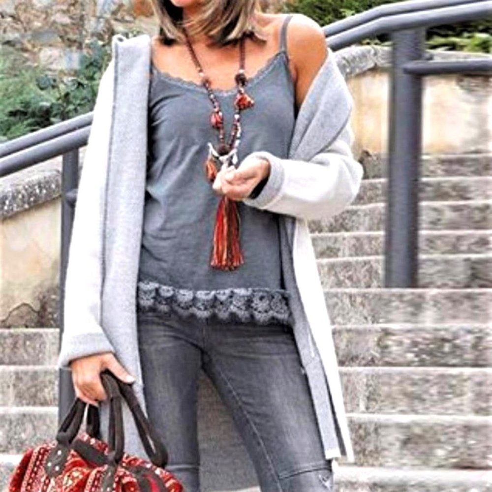 💛⭐💛 Causal Knitted Hooded Jacket - Picture 3 of 3